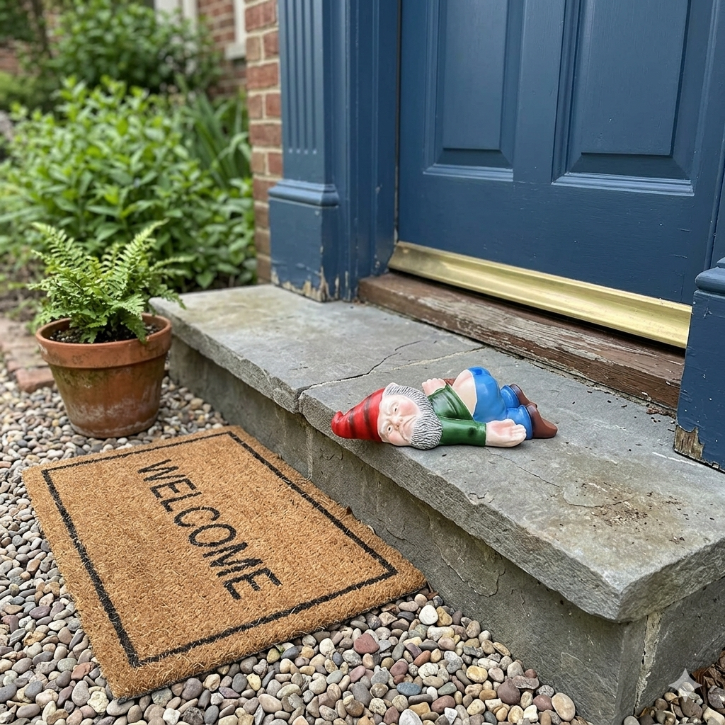 Passed Out Garden Gnome Statue
