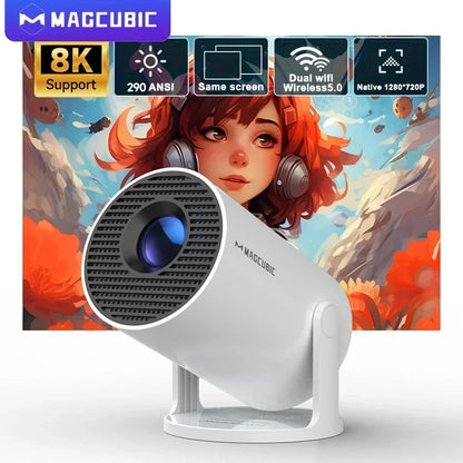 Projector HY300 Pro 8K Android 14 Dual Wifi6 290ANSI Allwinner H726 BT5.0 1080P 1280*720P Home Cinema Outdoor Projetor