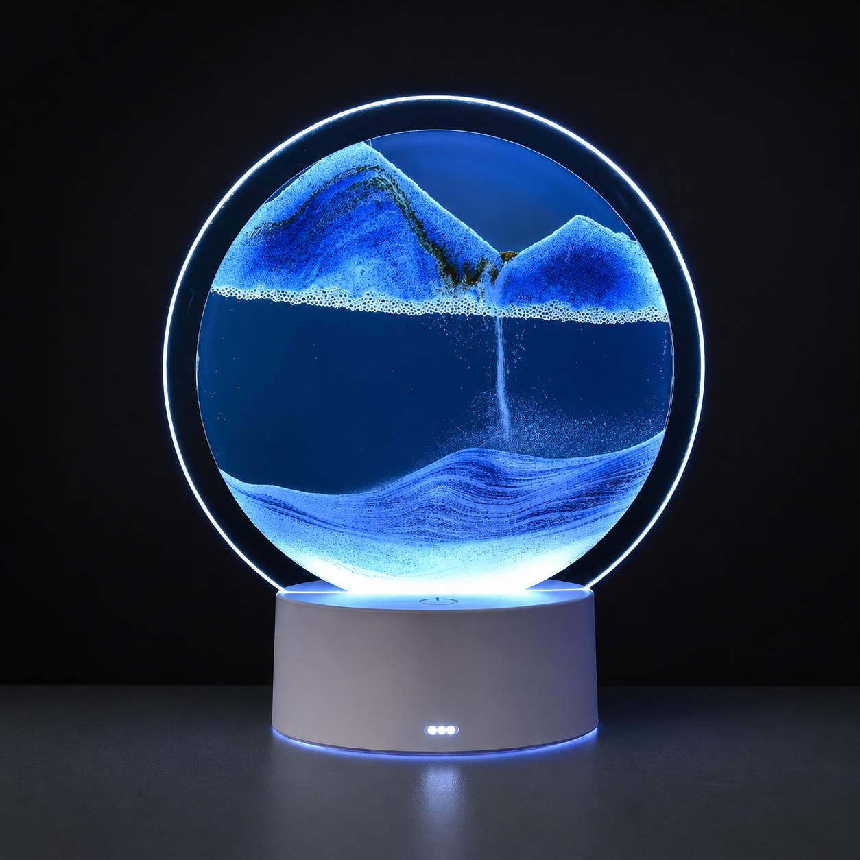 LED Moving Sand Art Table Lamp USB or Battery Powered