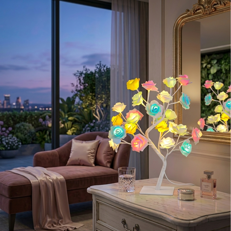 Enchanted LED Rose Tree