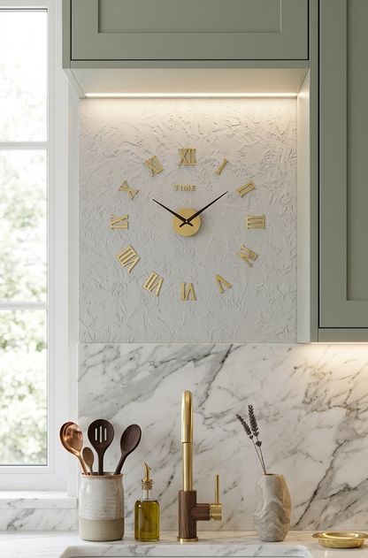 3D Roman Numerals Wall Clock