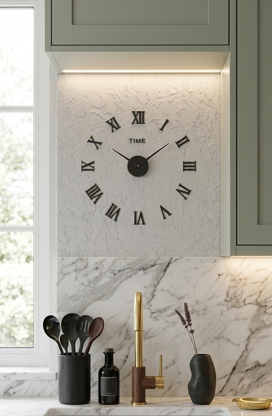 3D Roman Numerals Wall Clock