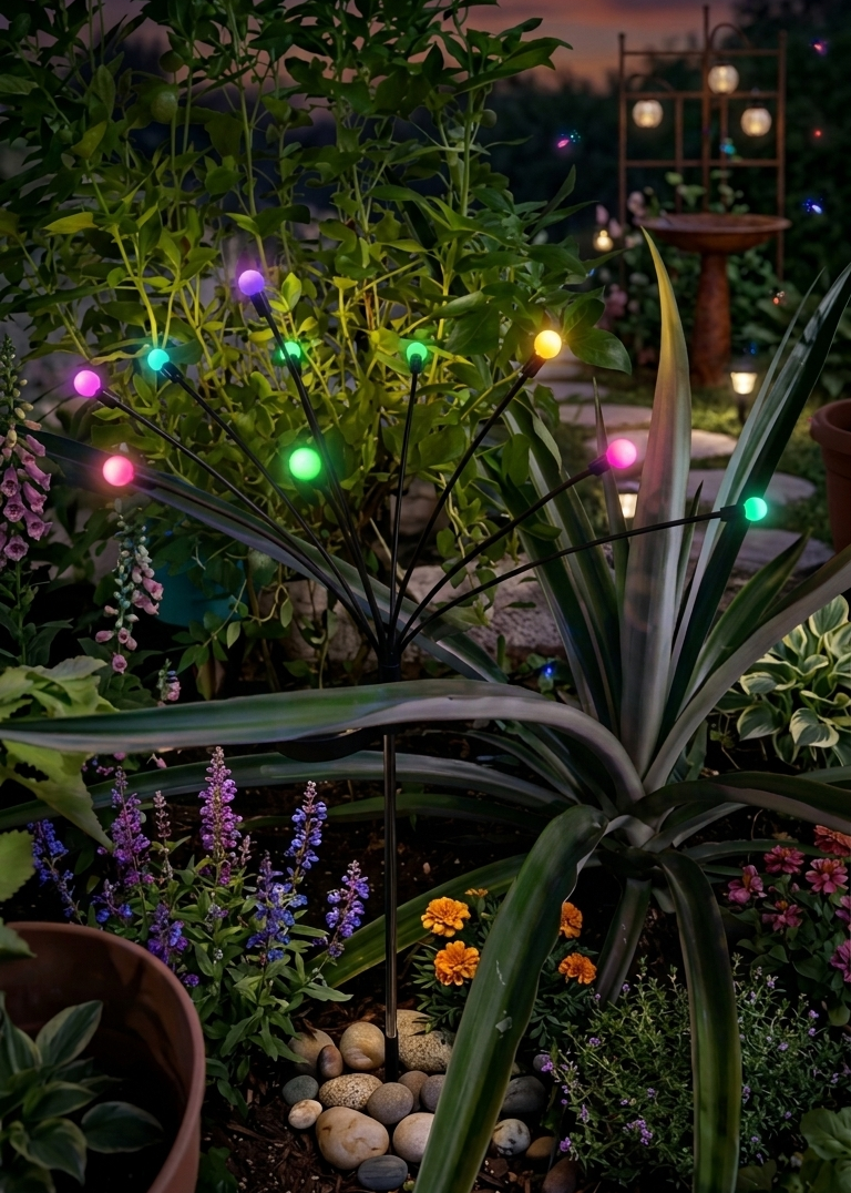 Solar Powered Garden Firefly Lights