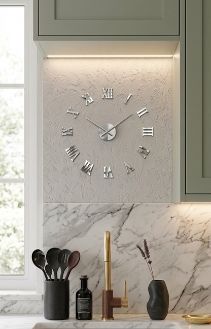 3D Roman Numerals Wall Clock