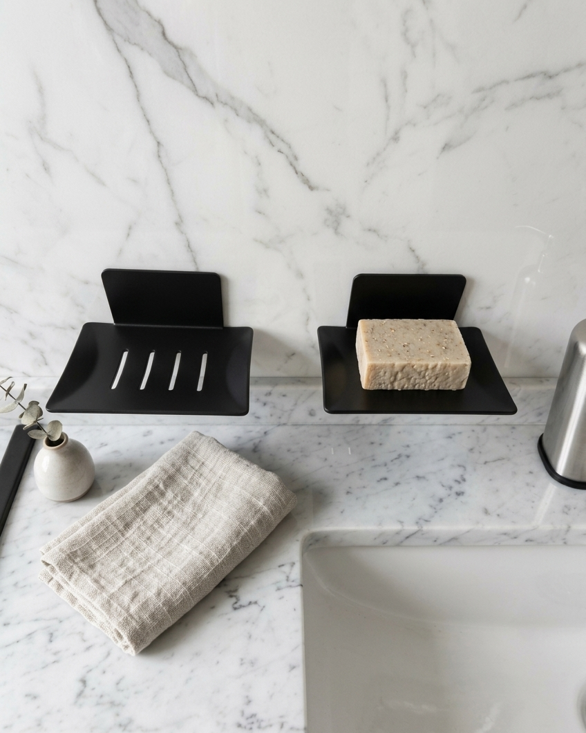 Black Carbon Steel Soap Holder