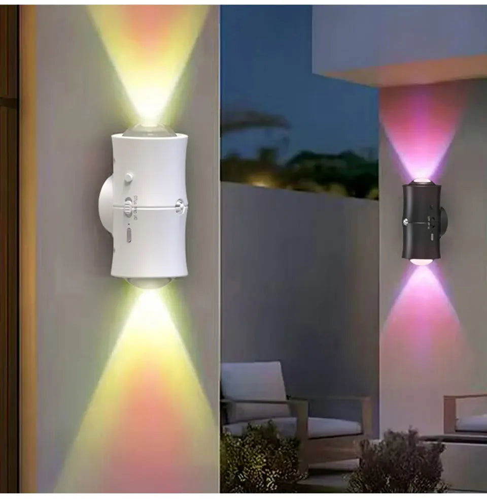 RGB LED Rechargeable Magnetic Night Light with Motion Sensor - Perfect for Cabinets, Hallways, and Stairs
